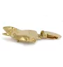 Bull Terrier, Bully - brooch with a clip, gold-plated holder for a start number, a gift for a dog show by Art-Dog brand.