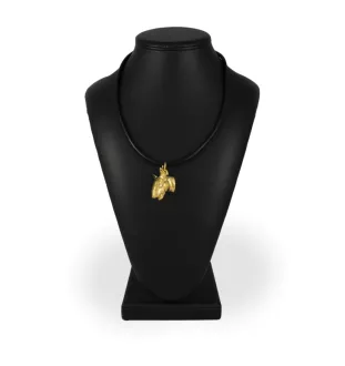 Bull Terrier, Bully I - keychain and necklace with a dog in a box, high-quality gold-plated product, Art-Dog brand
