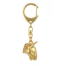 Bull Terrier I - porte-clés et collier avec chien dans une boîte, produit plaqué or de haute qualité, marque Art-Dog