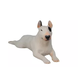 Bull Terrier, Bullterrier - bemalte Figur, Statue, Skulptur, vom Künstler hergestellt, Marke Art-Dog
