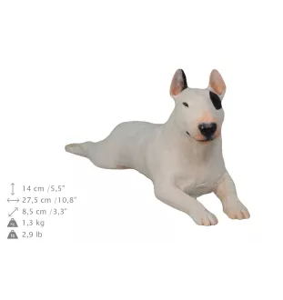 Bull Terrier - figurine peinte, statue, sculpture, réalisée par l'artiste, marque Art-Dog