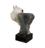 Bull Terrier III - figurine peinte, statue, sculpture, réalisée par l'artiste, marque Art-Dog