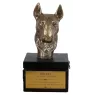 Bull Terrier, Bully I - an urn with an engraving and a sculpture of a dog, a handmade product by the Art-Dog brand.