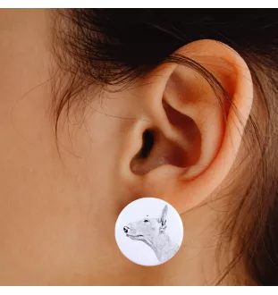 Bull Terrier, Bully - unique dog earrings, your pet on a keychain, Art-Dog's own brand