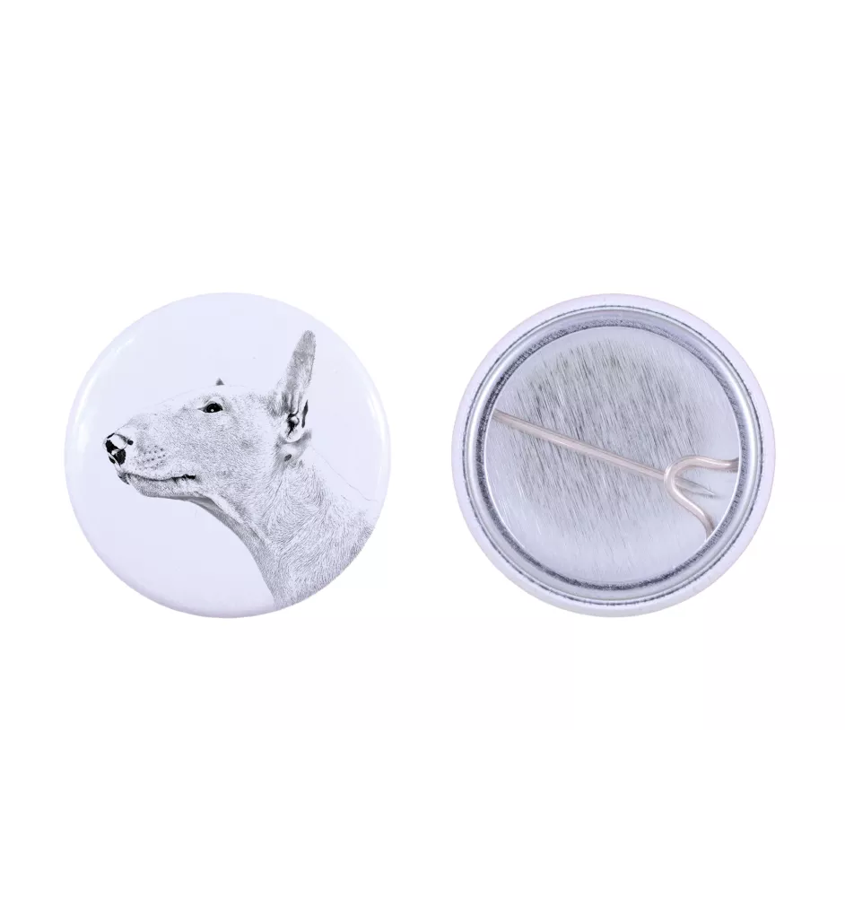 Bull Terrier, Bully - pin with your dog, add your own photo, Art-Dog brand