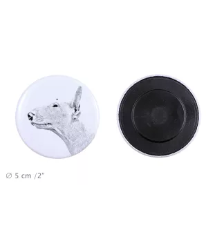 Bull Terrier, Bully - magnet with a dog's pupil, exceptionally light, strong magnet, handmade product by the Art-Dog brand