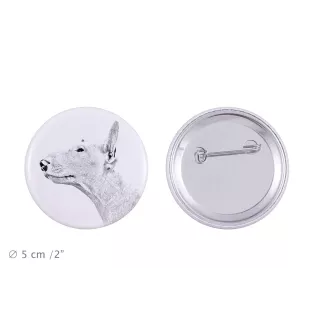 Bull Terrier, Bullterrier - Anstecknadel mit Ihrem Hund, fügen Sie Ihr eigenes Foto hinzu, Marke Art-Dog
