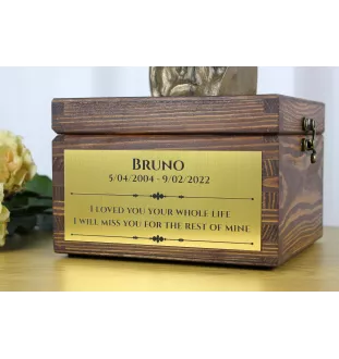 Bull Terrier III - urne pour les cendres du chien avec une statuette, petite urne pour chien, urne personnalisée avec le buste du chien de la marque Art-Dog