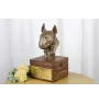 Bull Terrier, Bullterrier IV - Eine Ascheurne für Hunde mit einer Statuette, eine kleine Urne für Hunde, eine personalisierte Urne mit dem Porträt eines Hundes von der Marke Art-Dog.