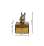 Bull Terrier - urne pour les cendres du chien avec une statuette, petite urne pour chien, urne personnalisée avec le buste du chien de la marque Art-Dog
