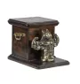 Bull Terrier, Bully II - urn for dog ashes with a statuette, elegant urn for a dog, unique urn with a bust of a dog by Art-Dog brand