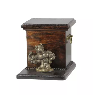 Bull Terrier, Bully III - urn for dog ashes with a statuette, elegant urn for a dog, unique urn with a bust of a dog by Art-Dog brand