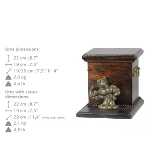 Bull Terrier III - urne pour les cendres d'un chien avec une statuette, une urne élégante pour chien, une urne exceptionnelle avec un buste de chien de la marque Art-Dog