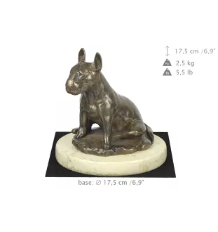Bull Terrier, Bullterrier III - Hundestatue, Hundesilhouettefigur, Trophäe für die Hundeausstellung der Marke Art-Dog
