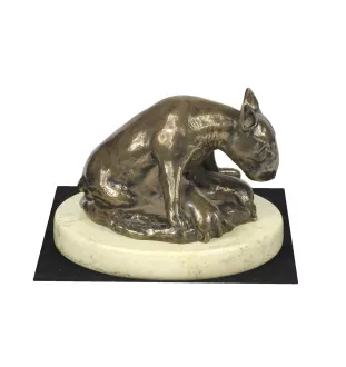 Bull Terrier, Bullterrier II - Hundestatue, Hundesilhouettefigur, Trophäe für die Hundeausstellung der Marke Art-Dog
