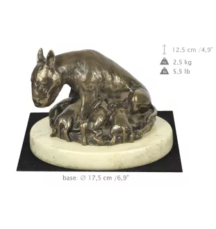 Bull Terrier, Bullterrier II - Hundestatue, Hundesilhouettefigur, Trophäe für die Hundeausstellung der Marke Art-Dog