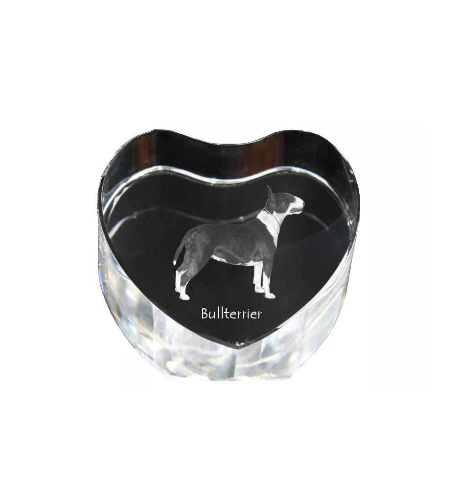 Bulterier serce kryształowe z psem Art-Dog