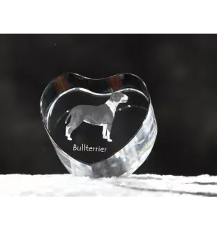 Bulterier serce kryształowe z psem Art-Dog