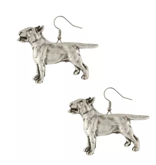 Bull Terrier, Bully I - hanging earrings with dogs, charming jewelry for a dog mom, a gift for a girl from the Art-Dog brand