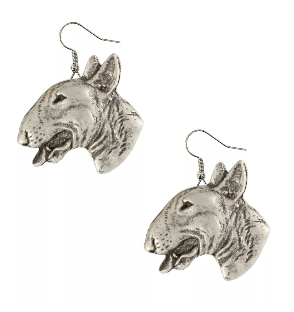 Bull Terrier, Bullterrier II - Hängende Ohrringe mit Hunden, entzückender Schmuck für Hunde-Mama, Geschenk für Mädchen von der Marke Art-Dog