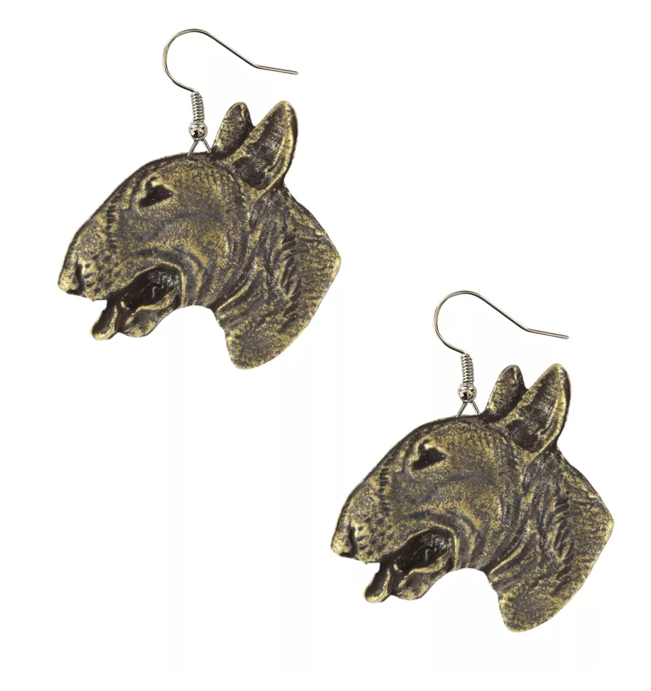 Bull Terrier, Bully III - hanging earrings with dogs, charming jewelry for a dog mom, a gift for a girl from the Art-Dog brand