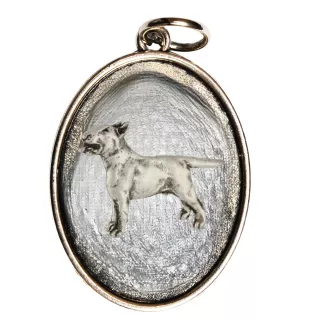 Bull Terrier, Bullterrier I - Halskette mit Hund, Anhänger für Hundemama, einzigartiger Schmuck der Marke Art-Dog