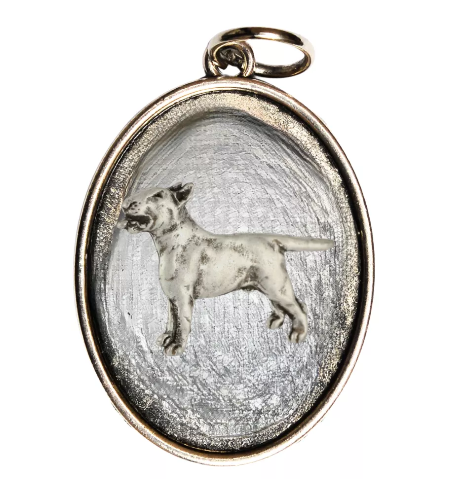 Bull Terrier, Bullterrier I - Halskette mit Hund, Anhänger für Hundemama, einzigartiger Schmuck der Marke Art-Dog