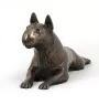 Bull Terrier, Bullterrier IV - Hundestatue, Figur auf weißem Sockel, Trophäe für die Art-Dog-Hundeaustellung.