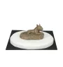Bulterier statuetka na białym drewnie Art-Dog