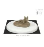 Bull Terrier, Bully I - dog figurine, figure on a white base, trophy for Art-Dog dog show exhibition
