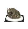 Bulterier statuetka na białym drewnie Art-Dog