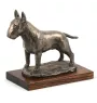 Bull Terrier, Bully - dog figurine, statue on white marble, trophy for Art-Dog dog show exhibition