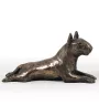 Bull Terrier, Bullterrier IV - Hundestatue, Figur auf weißem Marmor, Trophäe für die Art-Dog-Hundeaustellung