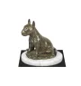 Bull Terrier, Bully III - dog figurine, statue on white marble, trophy for Art-Dog dog show exhibition