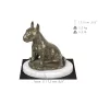 Bull Terrier III - une statuette de chien, une figurine en marbre blanc, un trophée pour l'exposition de chiens de la marque Art-Dog