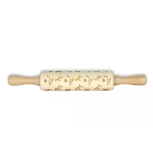 Bull Terrier, Bully - small rolling pin with a dog, patterned dough roller, gadget for ceramicists from the Art-Dog brand