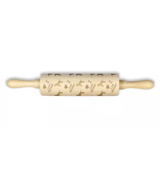 Bull Terrier, Bully - rolling pin for dough with a dog, patterned rolling pin for ceramics, a gift for a cook from the Art-Dog brand