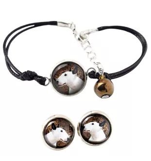 Bull Terrier, Bullterrier - Schmuckset mit Ihrem Foto, Schmuckstück für Frauen, handgefertigtes Produkt, handgefertigtes Produkt mit Leidenschaft für die Marke Art-Dog.