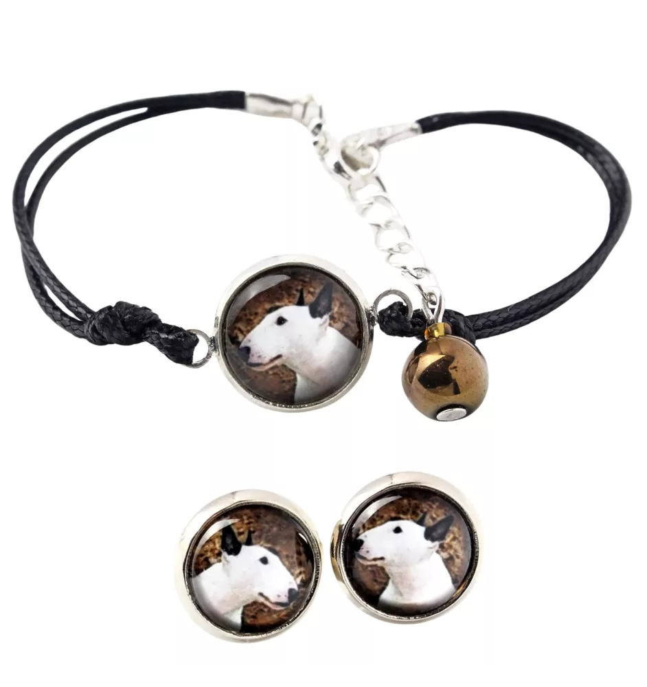 Bull Terrier, Bullterrier - Schmuckset mit Ihrem Foto, Schmuckstück für Frauen, handgefertigtes Produkt, handgefertigtes Produkt mit Leidenschaft für die Marke Art-Dog.