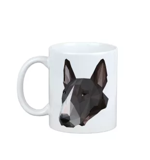 Bull Terrier, Bullterrier - Becher mit einem Bild und dem Schriftzug geometrischer Hund Art-Dog