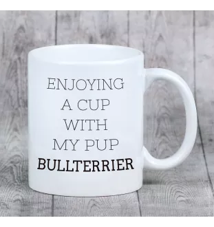 Bull Terrier, Bullterrier - Becher mit einem Bild und dem Schriftzug geometrischer Hund Art-Dog