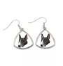 Bull Terrier, Bully - earrings with a picture and the inscription geometric dog Art-Dog