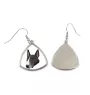 Bull Terrier, Bully - earrings with a picture and the inscription geometric dog Art-Dog