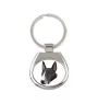 Bull Terrier, Bully - geometric keychain with a photo and the inscription Art-Dog