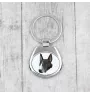 Bull Terrier, Bully - geometric keychain with a photo and the inscription Art-Dog