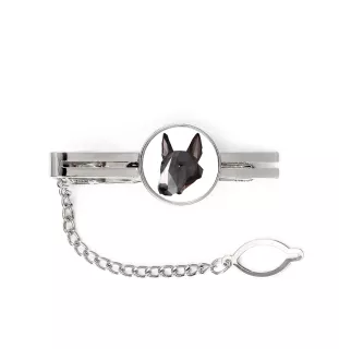 Bull Terrier, Bully - geometric tie clip with a picture and inscription from Art-Dog