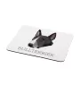 Bull Terrier - tapis de souris géométrique avec photo et inscription Art-Dog