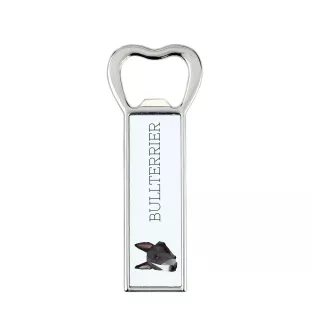 Bull Terrier, Bullterrier - Flaschenöffner mit Bild und Aufschrift für Bier von Art-Dog