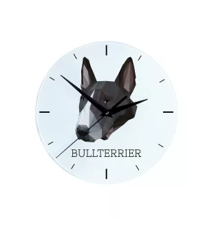 Bulterier zegar geometryczny Art-Dog