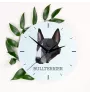 Bull Terrier - horloge murale géométrique avec photo et logo de la marque Art-Dog